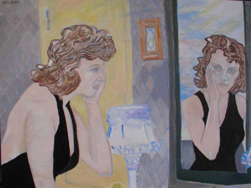 TRUDY — WHAT HAPPENED? WHAT DID I DO?  48” x 36” oil on canvas