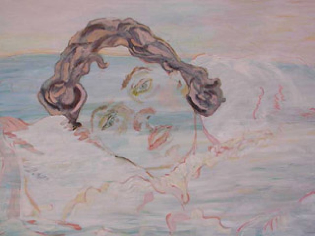 TRUDY— AWAKENING FROM THE DREAM    60″ x 36” oil on canvas